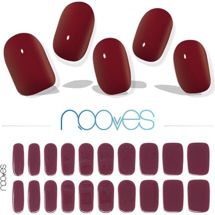Gel Nail Films Midnight Rain Premium Luxe Solid Red 20 Units - Maison des fragrances