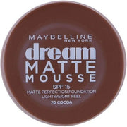 Gemey Maybelline Dream Matte Mousse Foundation 70 Cocoa 110g - Maison des fragrances