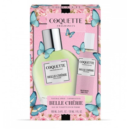 Coquette Fragances Belle Cherie Perfume Set 100ml with Roll-On 0.3ml Coquette