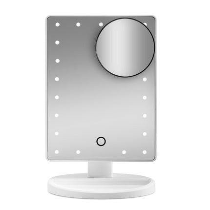 Gillian Jones Makeup Mirror With Led Light Touch Function And Gwp Suction Cup Mirror - White - Maison des fragrances