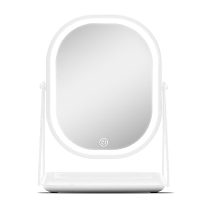 Gillian Jones Mirror With Led Light And Tray - White - Maison des fragrances
