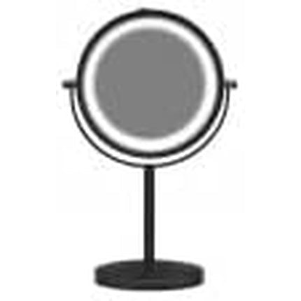 Gillian Jones Table Mirror with Strong LED Light Matte Black - Maison des fragrances