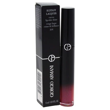 Giorgio Armani Ecstasy Lacquer Excess Lipcolor Shine for Women Lip Gloss 0.2oz 504 Pink - Out - Maison des fragrances