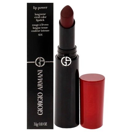 Giorgio Armani Lip Power Longwear Vivid Color Lipstick 404 Tempting Women 0.11 oz - Maison des fragrances