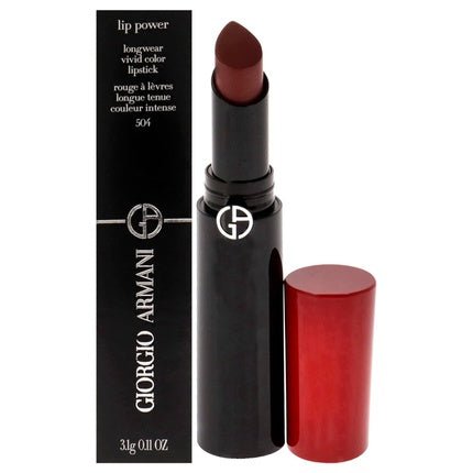 Giorgio Armani Lip Power Longwear Vivid Color Lipstick 504 Flirt 0.11 oz - Maison des fragrances
