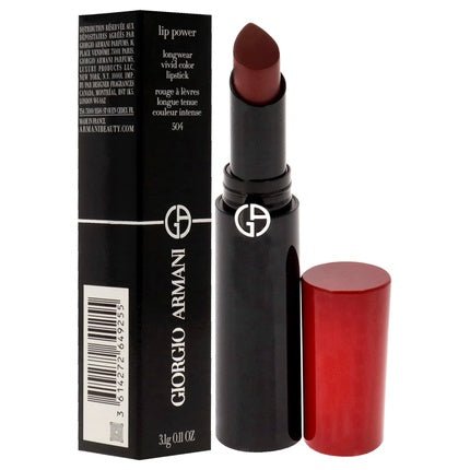 Giorgio Armani Lip Power Longwear Vivid Color Lipstick 504 Flirt 0.11 oz - Maison des fragrances