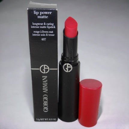Giorgio Armani Lip Power Matte Longwear Caring Intense Matte Lipstick Passionate - Maison des fragrances