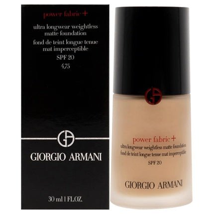Giorgio Armani Power Fabric + Ultra Longwear Weightless Matte Foundation 4.75 SPF 20 30ml - Maison des fragrances