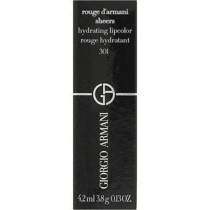 Giorgio Armani Rouge D'Armani Sheers Hydrating Lipstick for Women Number 301 Coral 3.80g - Maison des fragrances