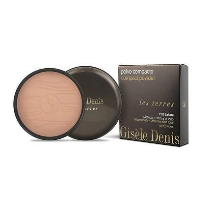 GISÈLE DENIS Les Terres Compact Powder N03 Sahara High Coverage Face Care 15g - Maison des fragrances
