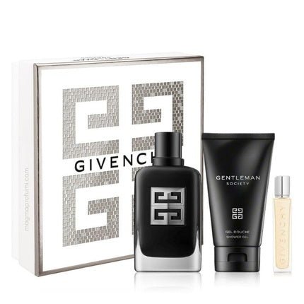 Givenchy Gentleman Society Eau de Parfum 100ml + Givenchy Gentleman Society Shower Gel 75ml + Travel Size 12.5ml Men's Box - Maison des fragrances