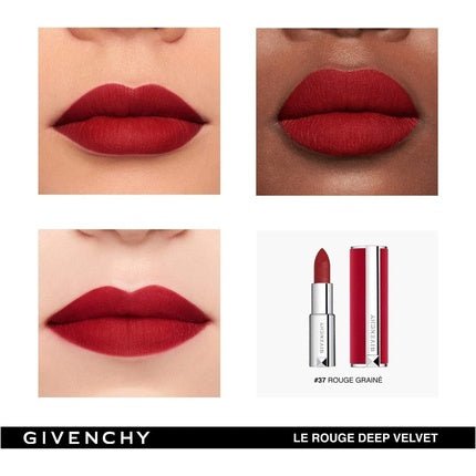 Givenchy Ladies Le Rouge Deep Velvet No. 37 Grained Red Lipstick - Maison des fragrances