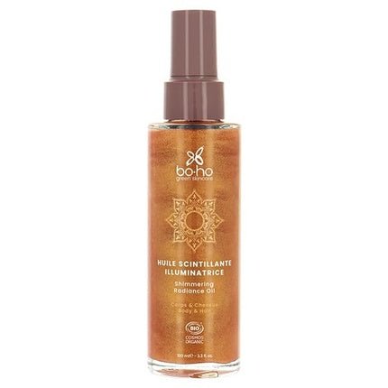 Glittering Oil Bio Boho Green Makeup 100ml Nourishing Satin - Maison des fragrances