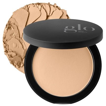 Glo Skin Beauty Pressed Base Powder Foundation Makeup Golden Dark - Flawless Coverage for a Radiant Natural Second - Skin Finish - Maison des fragrances