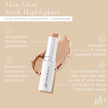 Glo Skin Beauty Skin Glow Stick Highlighter Champagne 1 Count - Maison des fragrances