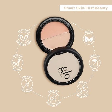 Glo Skin Beauty Under Eye Concealer Makeup with Duo Shades for Custom Blending - Corrects and Conceals Dark Circles and Redness - Buildable Longwearing Coverage Beige 0.11 Ounce - Maison des fragrances