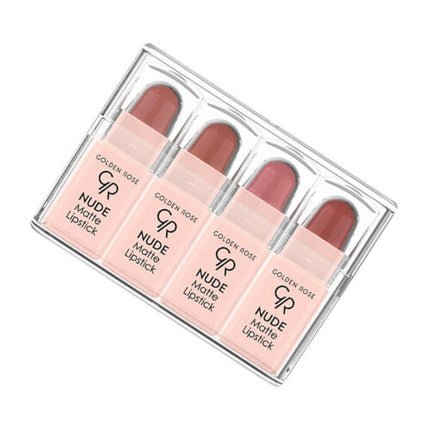 Golden Rose 4 Matte Mini Lipsticks Nude Look Mix 4g - Maison des fragrances