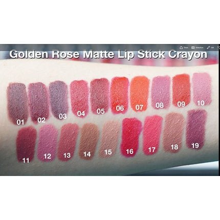 Golden Rose Matte Lipstick Crayon 19 Pohutukawa - Maison des fragrances