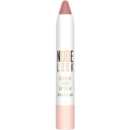 Golden Rose Nude Look Creamy Shine Lipstick in a Pencil 03 Peachy Nude - Maison des fragrances