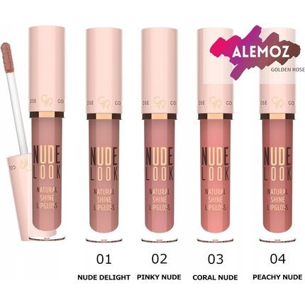 Golden Rose Nude Look Natural Shine Lipgloss 02 Pinky Nude - Maison des fragrances