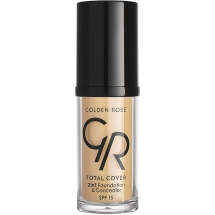 Golden Rose Total Cover 2 in 1 SPF15 Foundation and Concealer 03 Almond - Maison des fragrances