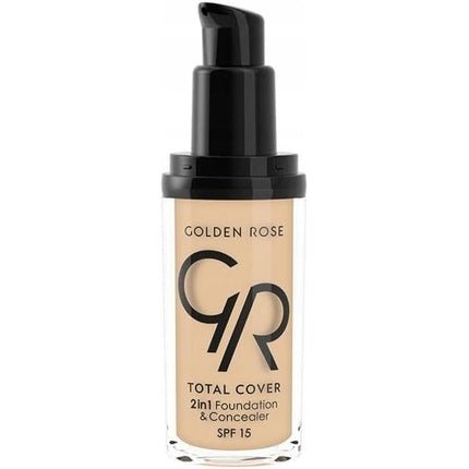Golden Rose Total Cover 2 in 1 SPF15 Foundation & Concealer 01 Porcelain - Maison des fragrances