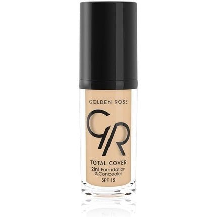Golden Rose Total Cover 2 in 1 SPF15 Foundation & Concealer 01 Porcelain - Maison des fragrances