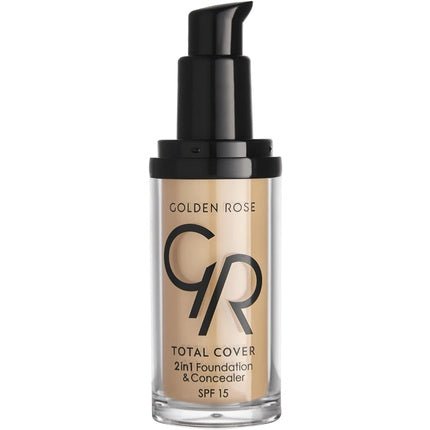 Golden Rose Total Cover 2 in 1 SPF15 Foundation & Concealer 05 Cool Sand - Maison des fragrances