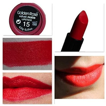 Golden Rose Velvet Matte Lipstick Color 15 - Maison des fragrances