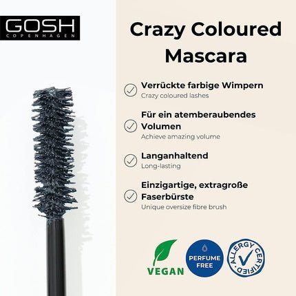 GOSH Boombastic Crazy Mascara for Extreme Volume and Long Lashes 004 Classic Grey - Maison des fragrances