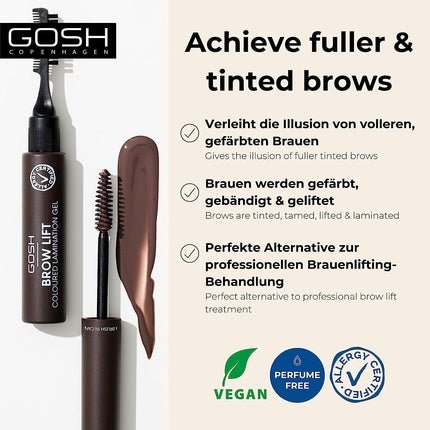 Gosh Brow Lift Lamination Gel 002 Dark Brown 6ml - Maison des fragrances