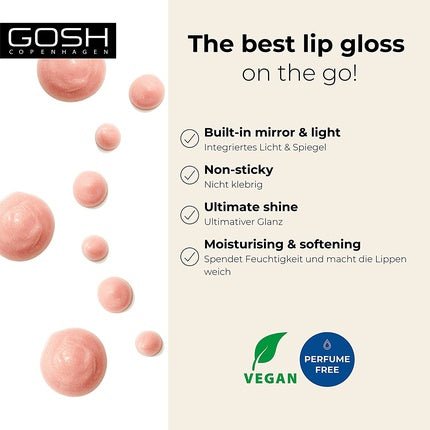GOSH COPENHAGEN Lumi Lips Lip Gloss 6ml - 002 BTW By The Way - Maison des fragrances