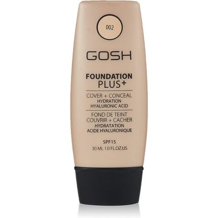 Gosh Foundation Plus+ Concealing And Correcting Foundation 002 Ivory 30ml - Maison des fragrances