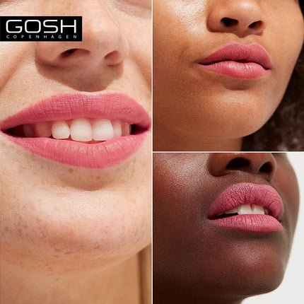 GOSH Luxury Rose Lipstick with Light Shimmer Vegan Moisturizing Long - Lasting 001 Love - Maison des fragrances