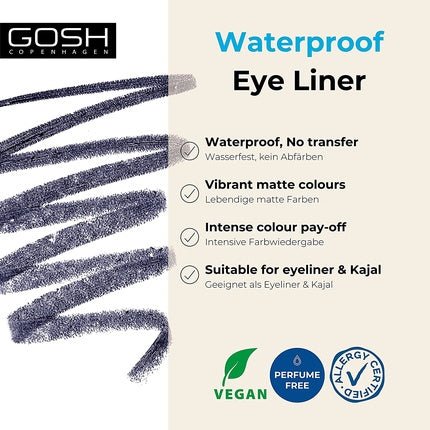 Gosh Matte Eyeliner In Mysterious Night Blue, Creamy Soft Texture For Easy - Maison des fragrances