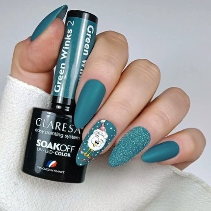 Green Winks UV Nail Polish 5ml Claresa - Pack of 2 - Maison des fragrances