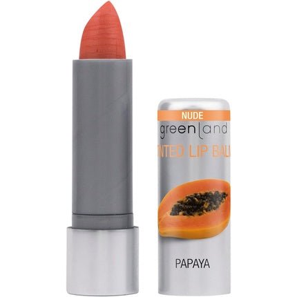 Greenland Lip Care with Papaya Colour Pampering Lipstick for Natural Lip Glow Tinted Balm with Shea Butter and Beeswax - Maison des fragrances