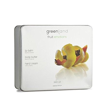 Greenland Papaya Lemon Skincare Set - Creamy Body Butter, Fragrant Lip Balm, and Natural Hand Cream - Paraben - Free - Great Pampering Set - Maison des fragrances