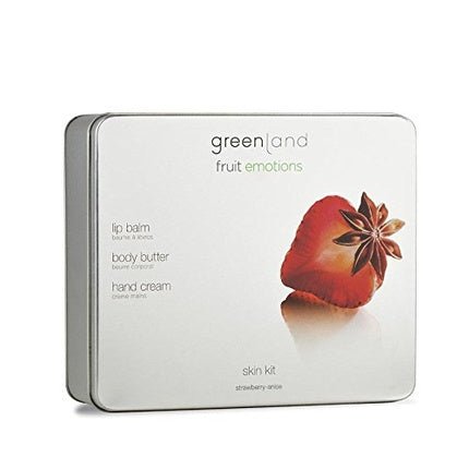 Greenland Skin Care Set Anise Strawberry Creamy Body Butter, Fragrant Lipstick & Natural Hand Lotion - Maison des fragrances