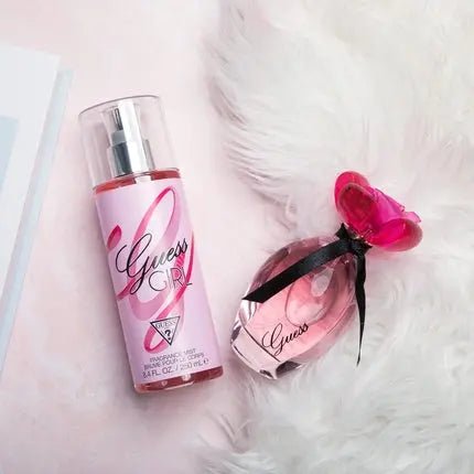 GUESS Girl Eau de Toilette Perfume Spray 3.4 Fl. Oz., Travel Spray 0.5 Fl. Oz., & Body Lotion 6.7 Fl. Oz. - Maison des fragrances