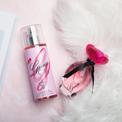 GUESS Girl Eau de Toilette Perfume Spray 3.4 Fl. Oz., Travel Spray 0.5 Fl. Oz., & Body Lotion 6.7 Fl. Oz. - Maison des fragrances
