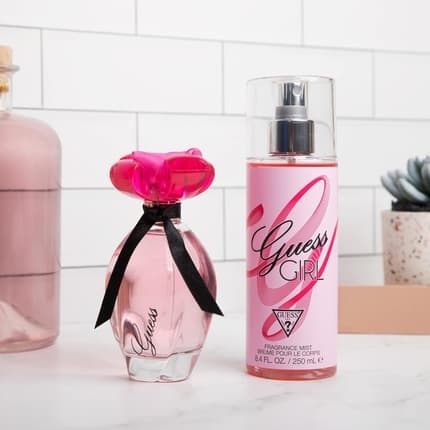 GUESS Girl Eau de Toilette Perfume Spray 3.4 Fl. Oz., Travel Spray 0.5 Fl. Oz., & Body Lotion 6.7 Fl. Oz. - Maison des fragrances