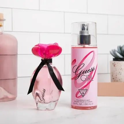 GUESS Girl Eau de Toilette Perfume Spray 3.4 Fl. Oz., Travel Spray 0.5 Fl. Oz., & Body Lotion 6.7 Fl. Oz. - Maison des fragrances