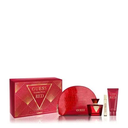 Guess Seductive Red 2.5oz EDT Spray, 3.4oz Body Lotion, 0.5oz Travel EDT - Maison des fragrances
