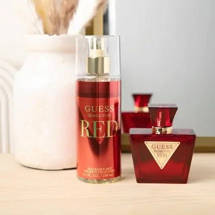 Guess Seductive Red 2.5oz EDT Spray, 3.4oz Body Lotion, 0.5oz Travel EDT - Maison des fragrances