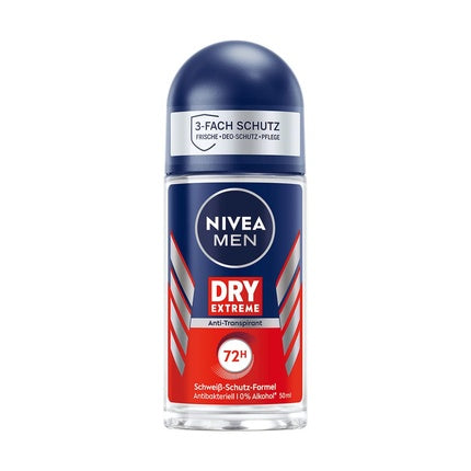 NIVEA MEN Dry Extreme Deo Roll-On 50ml - Strong Antiperspirant with Highly Effective Zinc Complex Nivea