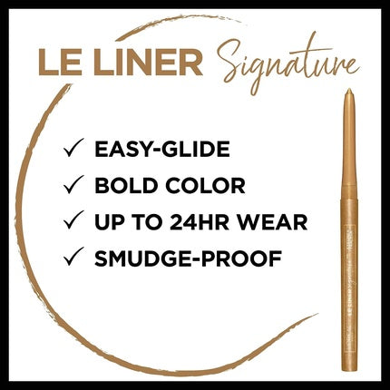 L'Oreal Paris Makeup Le Liner Signature Mechanical Eyeliner Easy-Glide Smudge Resistant Bold Color Long Lasting Waterproof Eyeliner Gold Velvet 0.011 oz Pack of 2