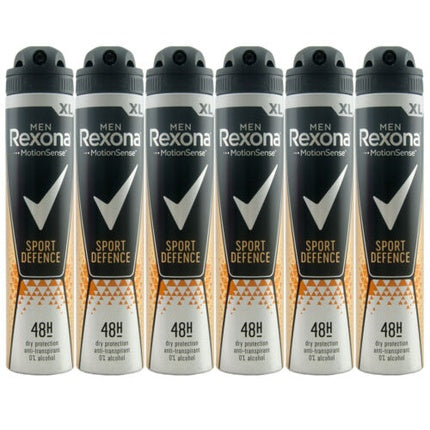 Rexona Sport Defence Deodorant Spray 200ml - Pack of 6 Rexona