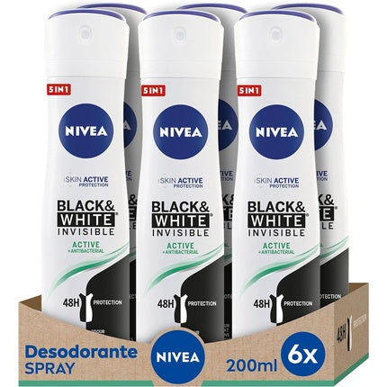 Nivea Invisible Spray for Black & White Active 200ml Nivea