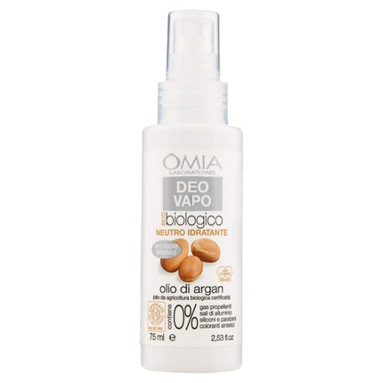 Omia Eco Moisturizing Argan Oil Deodorant Spray for Men and Women 75ml Omia